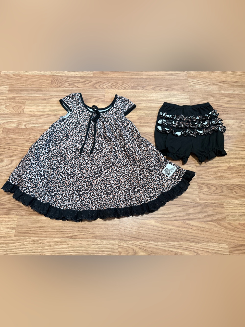 Leopard nightgown and bloomers 3T